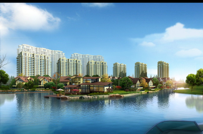 沿河商业建筑效果图模板下载(图片编号:10779515)_建筑设计_室内装饰|无框画|背景墙_我图网weili.ooopic.com