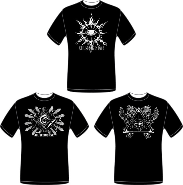 全视之眼t恤衫设计图