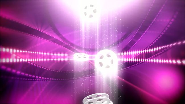 绚丽紫色舞台背景动态视频素材模板下载(图片