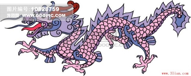 古代龙纹图案图片