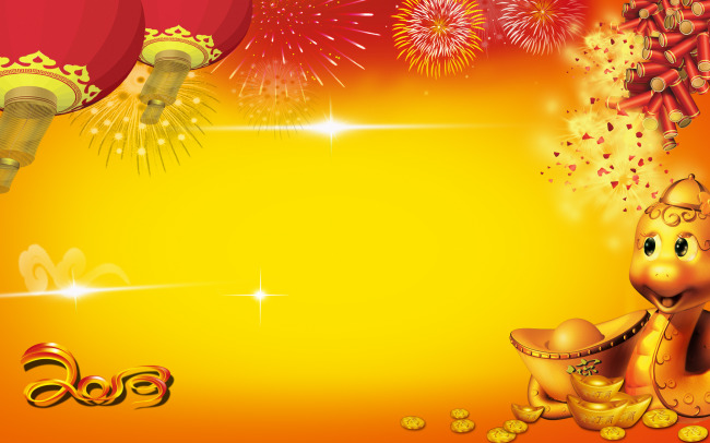 2013蛇年通用春节联欢晚会舞台背景模板下载