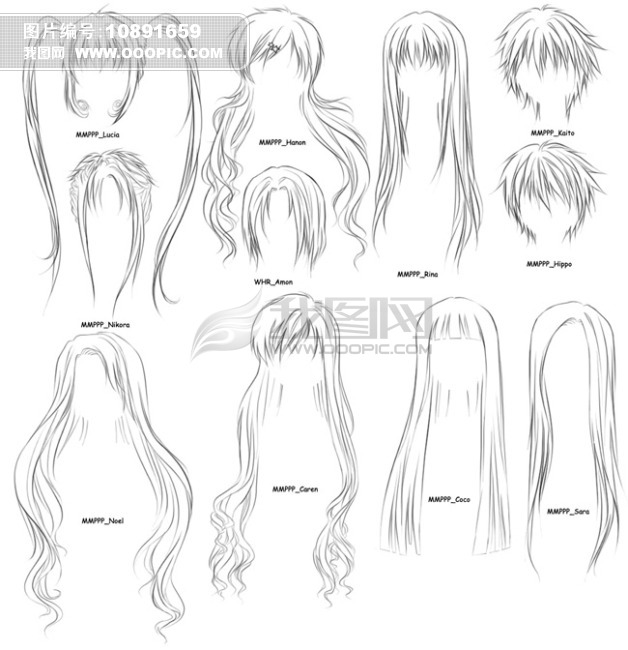 美少女<em>发型ps</em>笔刷<em>模板</em>下载(图片编号:1089165