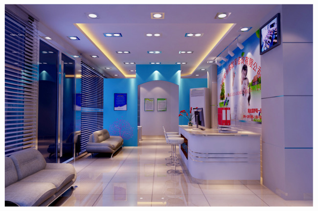 培训班招生班室内装修效果图3d模型模板下载