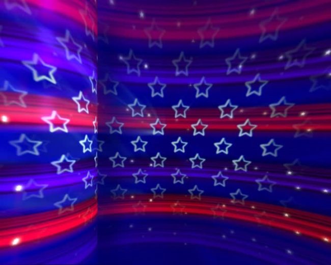五角星横条美国旗舞台动态背景模板下载(图片