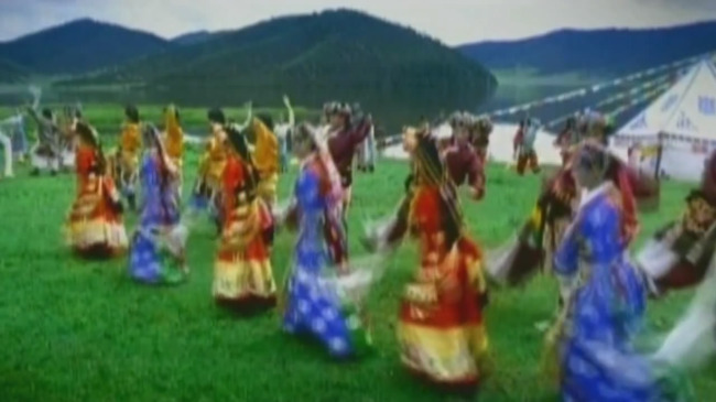 拉萨西藏风光天路藏族歌曲歌舞视频背景下载模