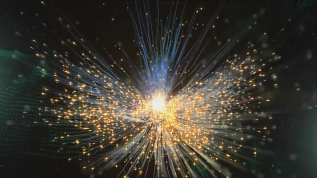 粒子特效唯美透明立体高清LED大屏幕视频模板