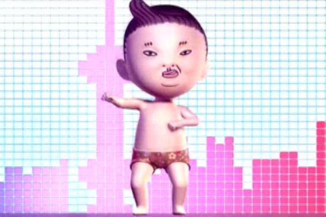 3D卡通动画江南style鸟叔骑马舞视频模板下载