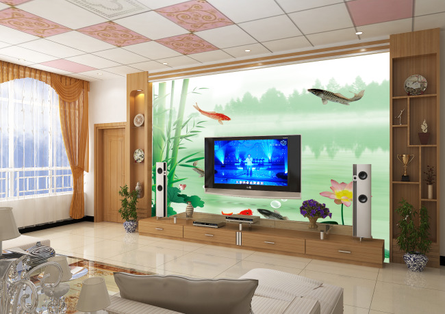 高档客厅电视背景墙