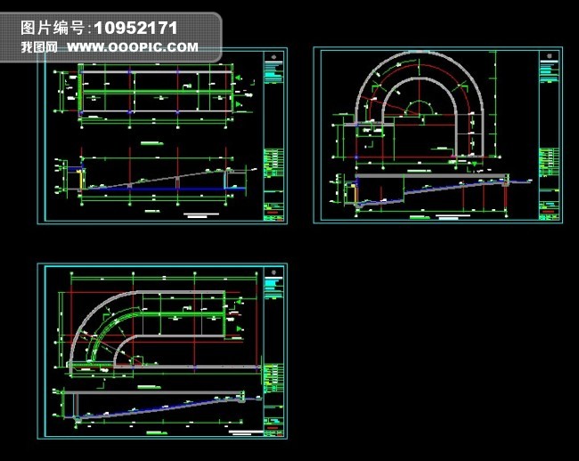 车库坡道平面图