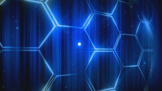 蓝色蜂窝状高清led大屏幕背景视频素材