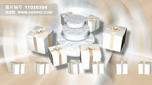 高清生日礼物结婚礼品礼盒动态背景图片素材(
