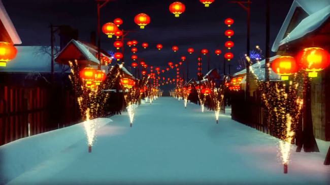 万家灯火春节节日喜庆视频素材模板下载(图片