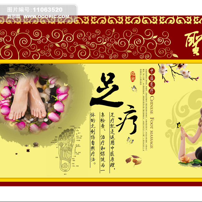 美容养生汗蒸会所墙体宣传广告PSD下载模板