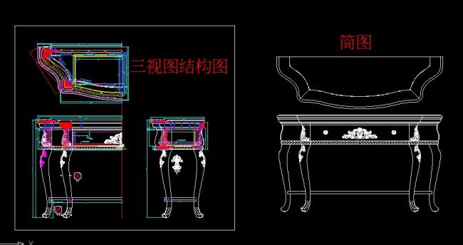 桌子结构图