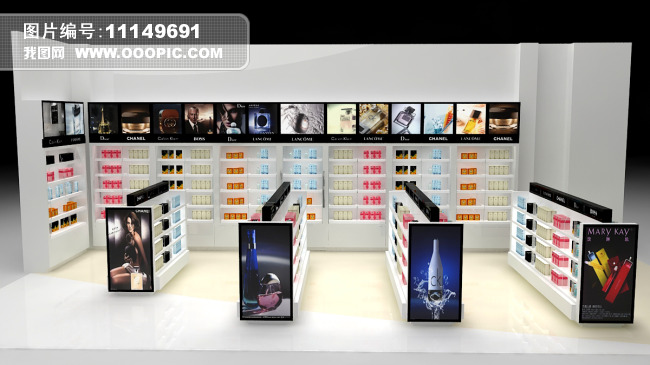 香水展柜3D创意设计模板下载(图片编号:1114