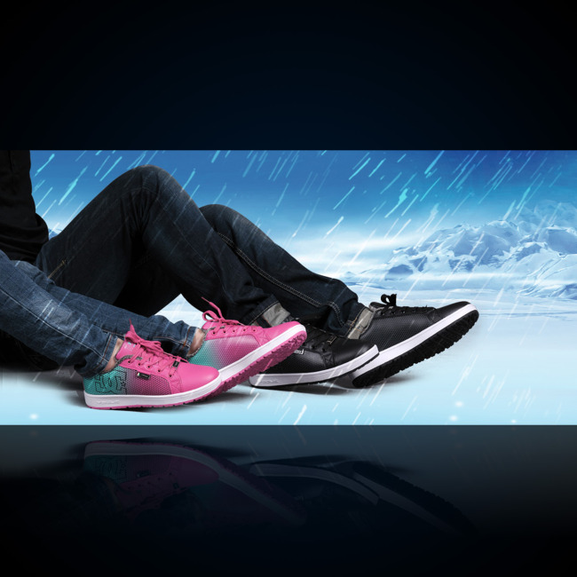 淘宝网店情侣休闲鞋海报模板设计模板下载(图