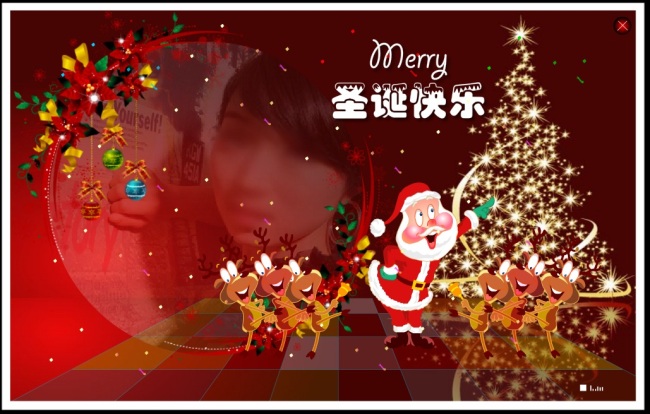 flash圣诞节贺卡圣诞老人的舞蹈模板下载(图片