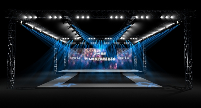 发布会舞台舞美设计效果图模板下载(图片编号