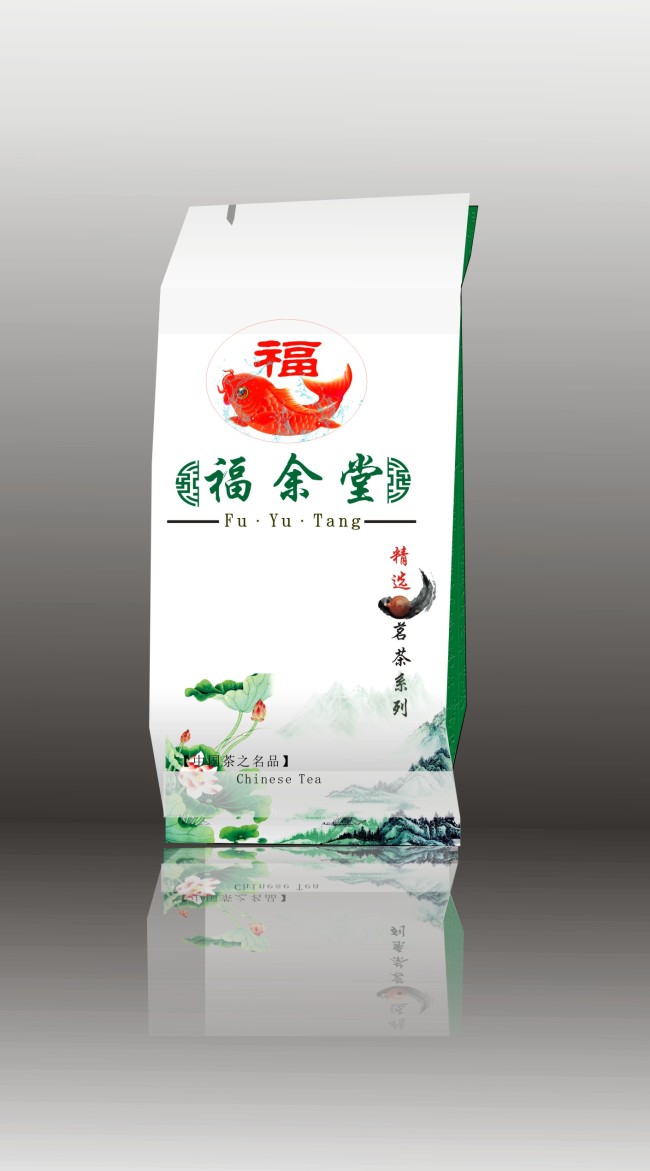 茶叶包装模板下载 茶叶包装图片下载 茶叶包装 鱼 荷叶 荷花 包装袋图片