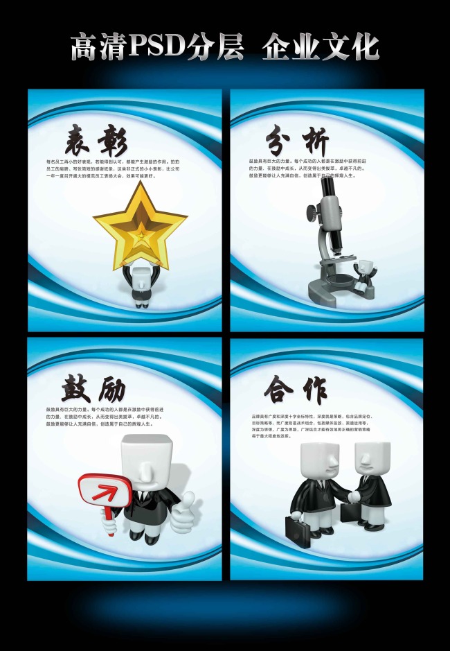 企业文化系列之表彰分析鼓励合作模板下载(图