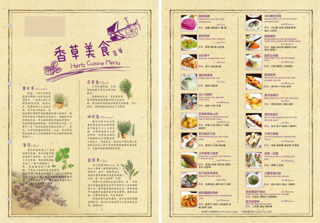 香草美食节菜单模板下载(图片编号:11223887