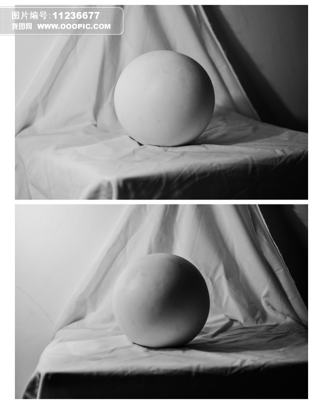 素描 石膏/基础素描练习图//石膏球体（2图）