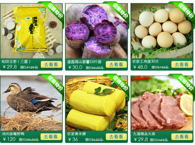 土特产淘宝网店关联推荐模版模板下载(图片编