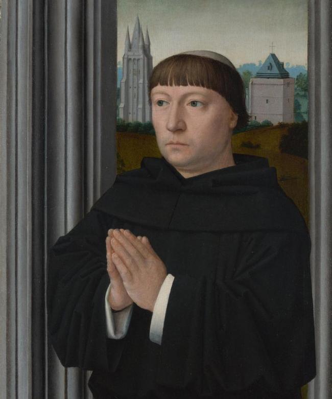 杰勒德大卫 一个奥古斯丁修道士祷告图片模板