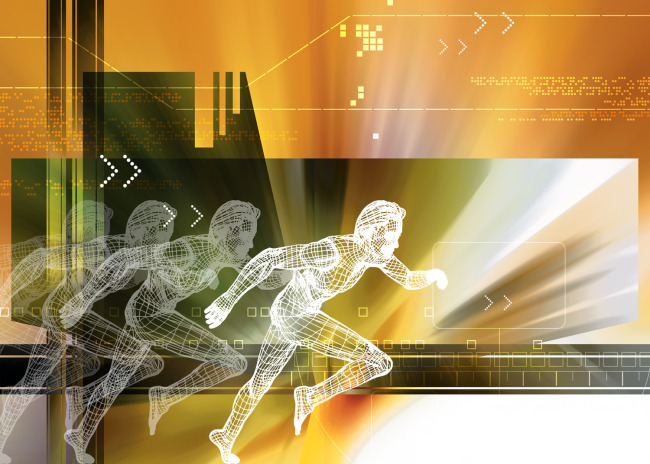 特效视觉网站素材ppt背景速度穿越模板下载(图