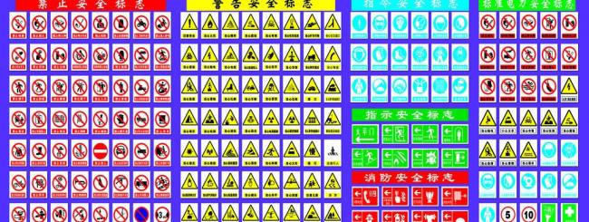 安全标志大全图片模板下载(图片编号:1136987