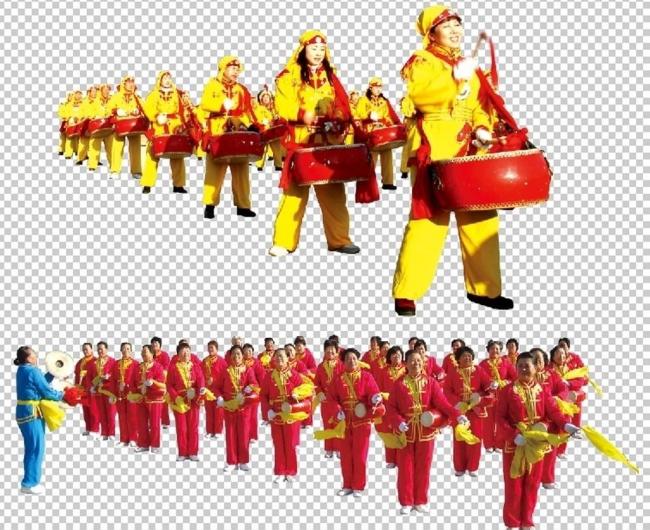 威风锣鼓 腰鼓队 psd分层素材图片模板下载(图