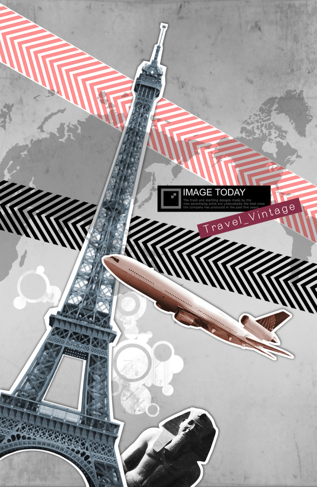 法国旅游胜地风景psd分层图片素材模板下载(图