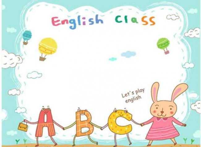 小兔子学英语图片模板下载(图片编号:1138557