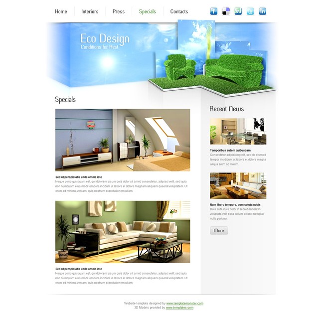 环保家具网站模版,html5静态页面模板下载(图片