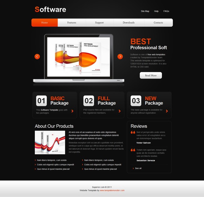 软件公司网站模版,html5静态网页模板下载(图片