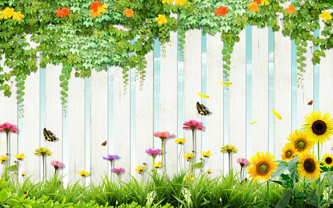 绿叶花藤蝶恋花电视背景墙装模板下载(图片编号:11433623)_手绘电视背景墙_电视背景墙_我图网weili.ooopic.com