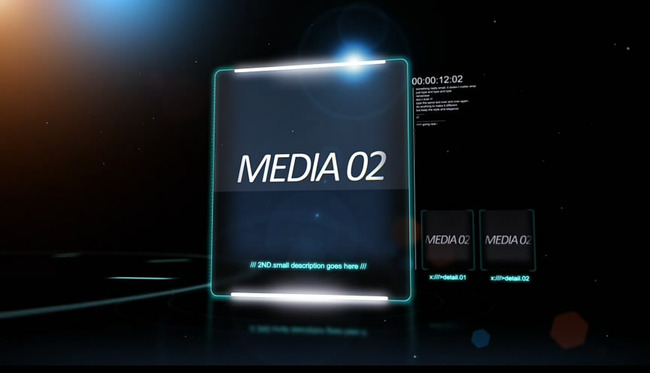 科技玻璃质感相册展示模板下载(图片编号:114