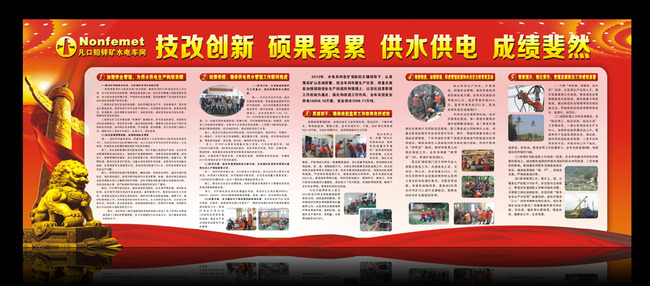 水电车间安全生产宣传栏模板下载(图片编号:1