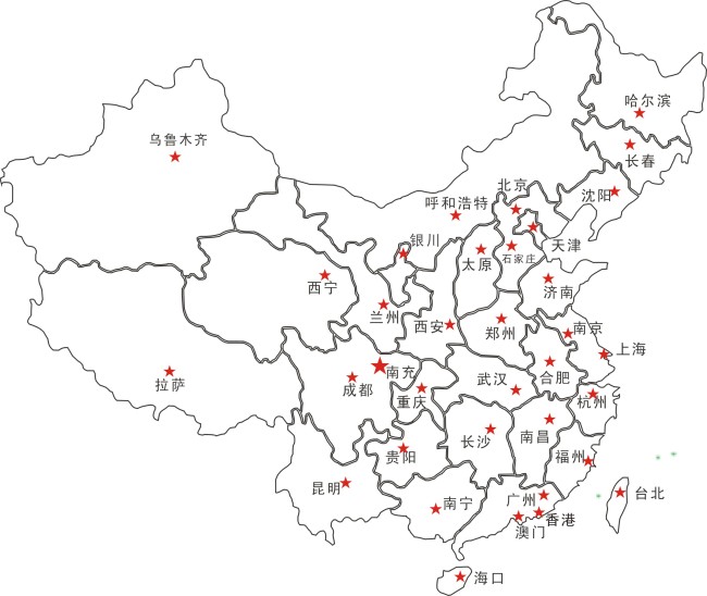 中国地图 中国省份地图 省份地图 地图模板下载