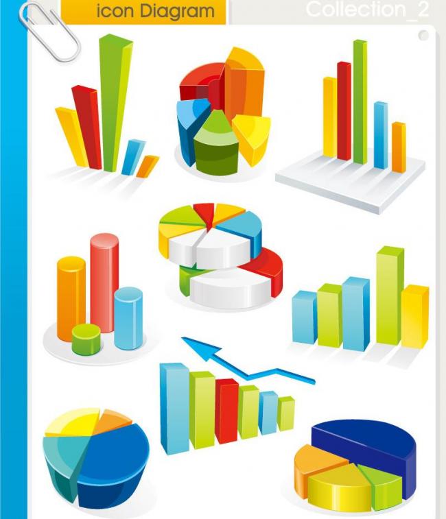财务数据统计分析矢量图片模板下载(图片编号