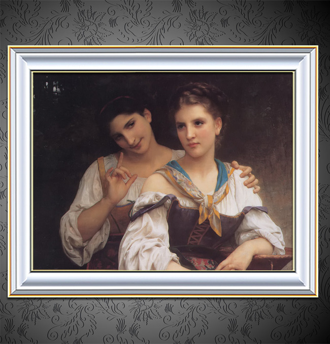 两个小<em>姐妹欧洲</em>古典主义油画模板下载(图片编