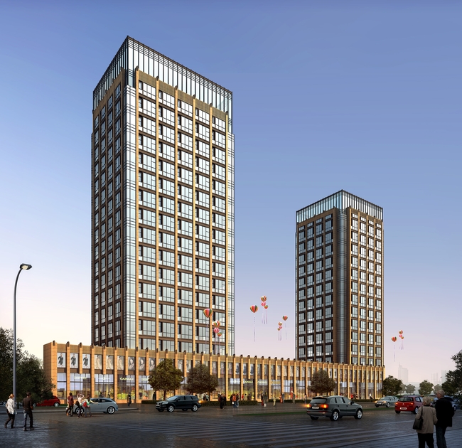 TF131沿街公共建筑外立面PSD模板下载(图片