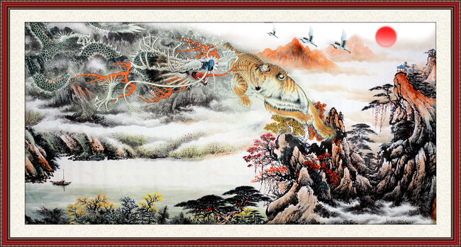 龙争虎斗模板下载(图片编号:11523241)_装饰画