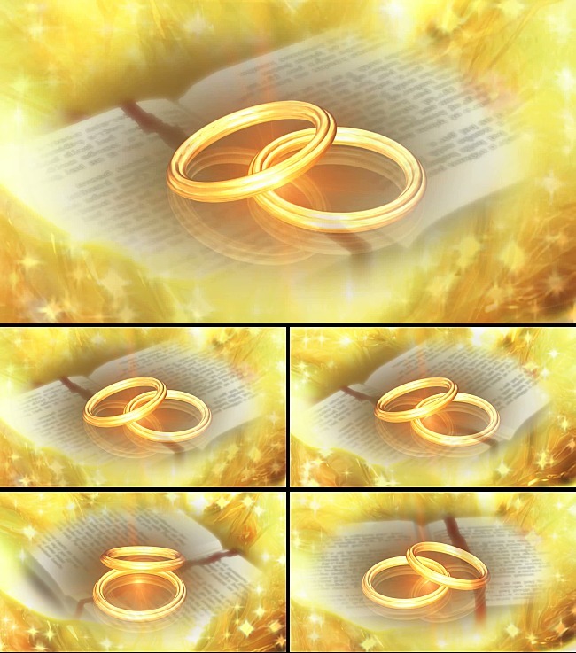 圣经上的金手镯婚礼婚庆视频模板下载(图片编