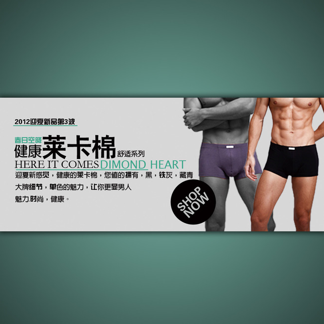 <em>淘宝</em>店铺<em>男士内裤</em>海报模板设计psd源文件模板