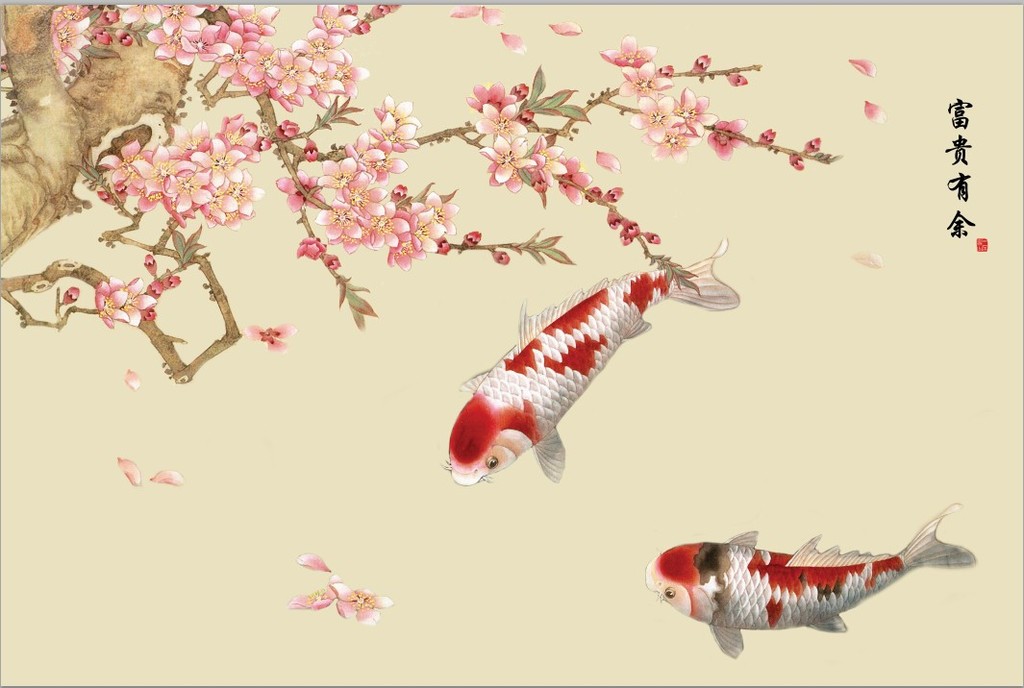 工笔花富贵有余电视背景墙模板下载(图片编号:11654250)_中式电视背景墙_电视背景墙_我图网weili.ooopic.com