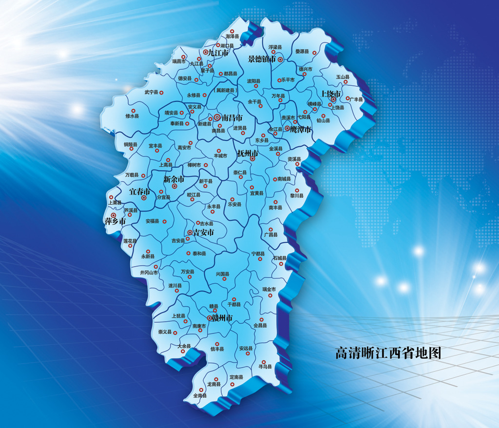 江西省地图模板下载(图片编号:11669602)_其他