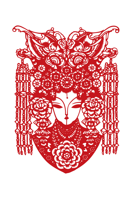 剪纸京剧人物图片