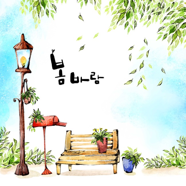 手绘春天公园素材模板下载(图片编号:1171354