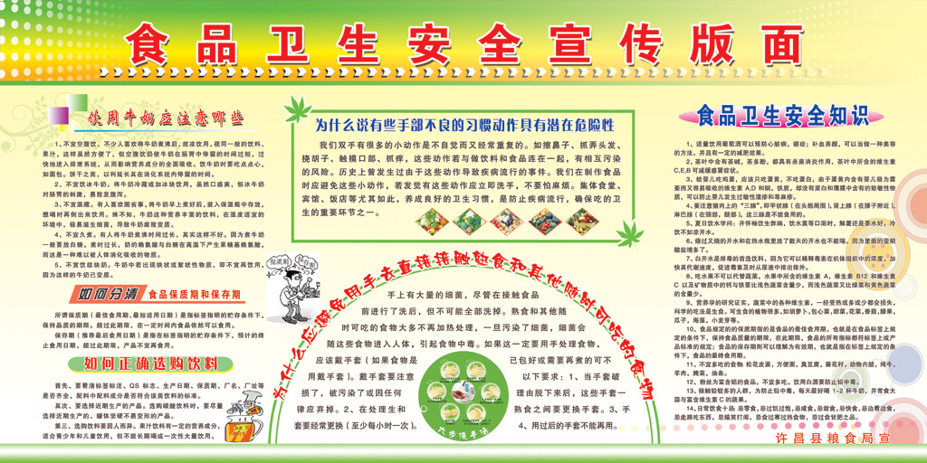 食品卫生安全宣传版面模板下载(图片编号:117